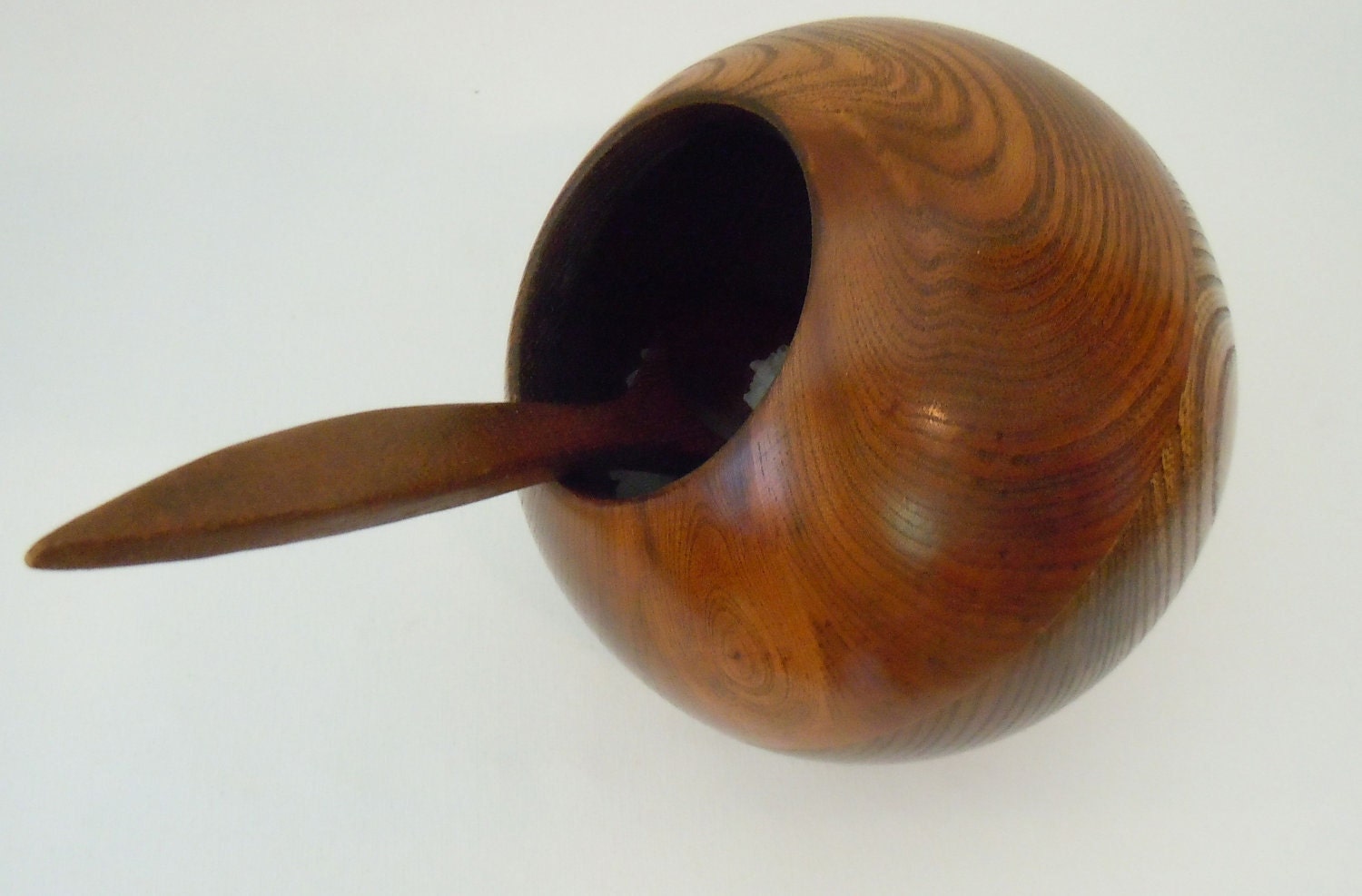 Mid century modern Wooden Salt pig