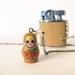 Vintage Lighter Charm Necklace Matryoshka Doll
