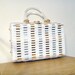 Vintage Lucite and Wicker Metallic Box Purse