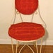 Vintage Red Velvet Chair