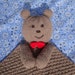 Beary Special Baby Lovie PDF Knitting Pattern Bear Security Blanket by Girlpower (Baby Child Toddler)
