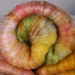 Chunky Batt for spinning - Primrose Path (2.5 oz.) Romney, kid mohair, merino, silk, bamboo, silk noil, firestar, angelina