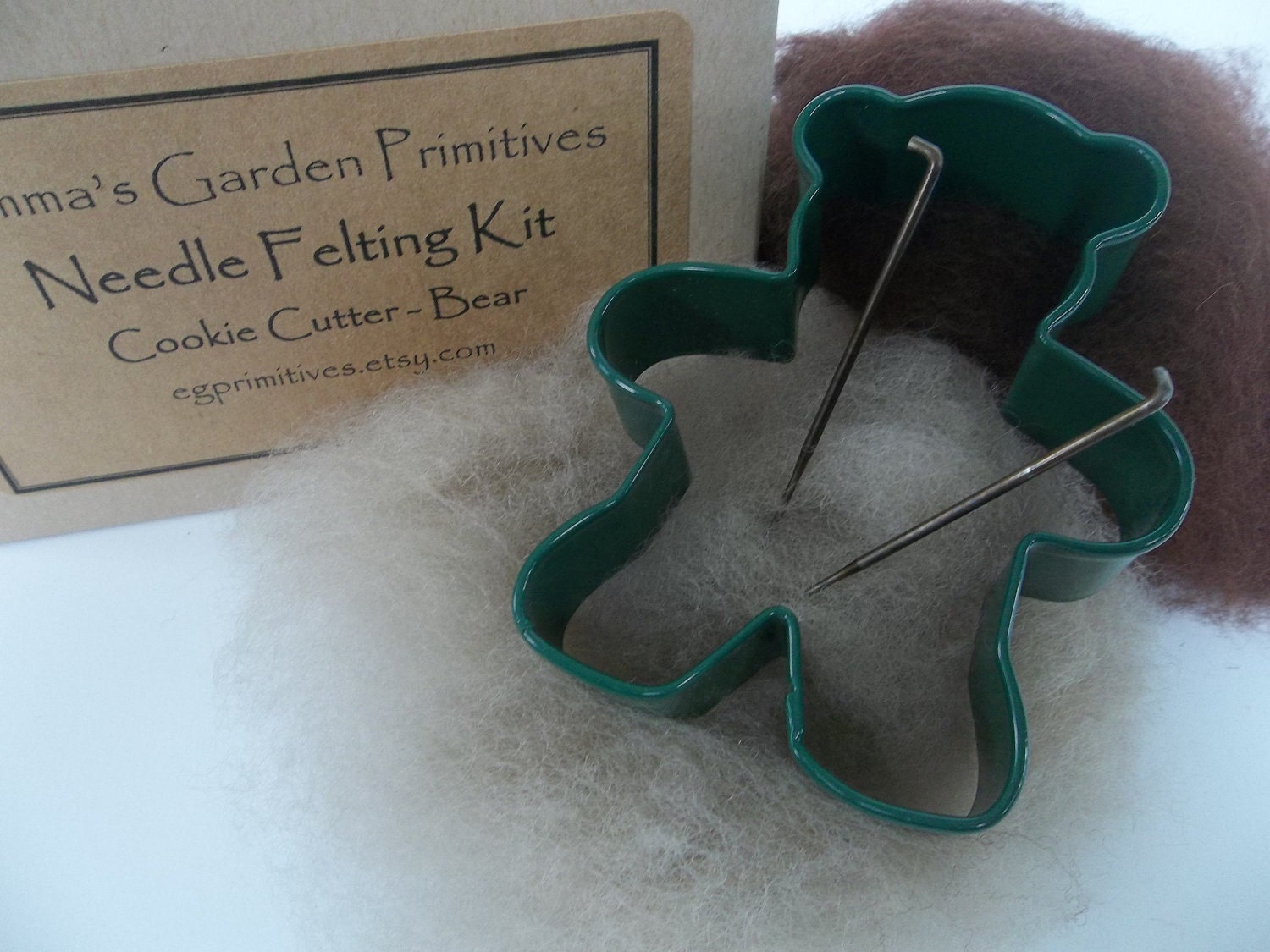 Needle Felting Kit Bear Cookie Cutter Kit Easy