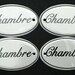 4 french chambre door plates