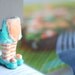 Housewife in the book. Unusual art bookmark. Funny oht gift. recipe-book accessory. Mint turquoise and pastel coral shoes.