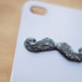 Black mustache on iPhone4 . Unusual white hard case for iPhone4. Oht. phone cases men