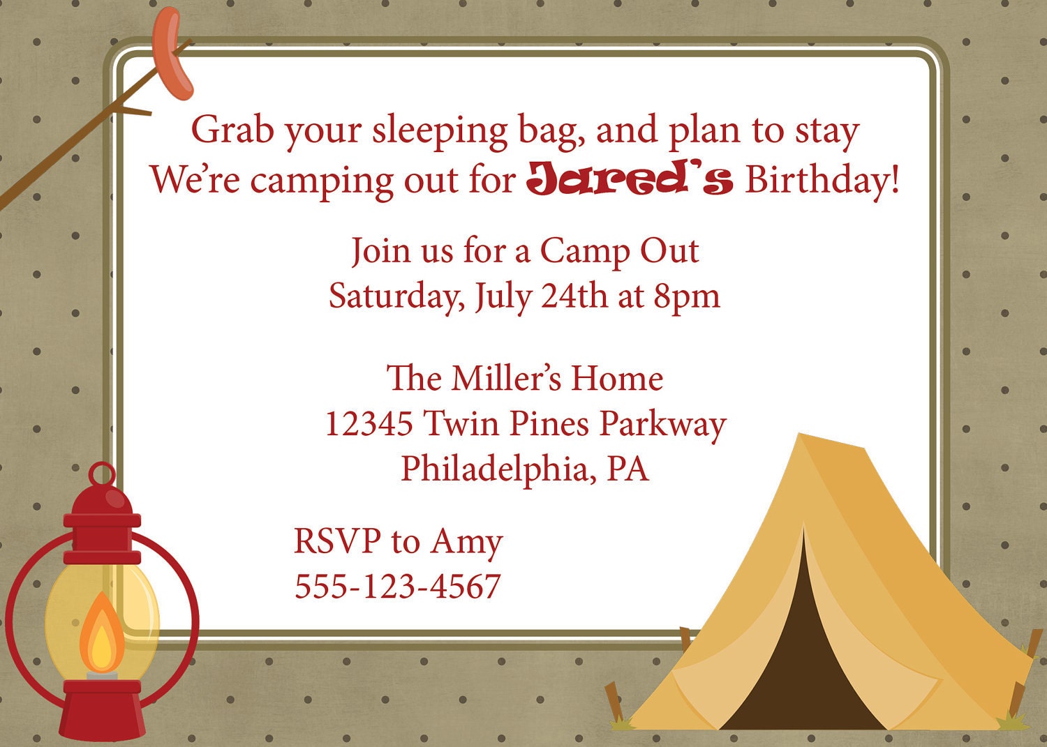 Free Printable Camping Invitations 3