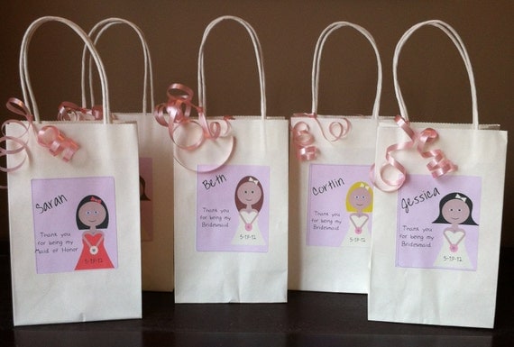 ... of honor gift, custom bridesmaid, jewelry gift bag, personalized bag