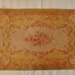 Dollhouse Miniature Antique Replica Celadon Green French Aubusson Rug, Scale One Inch