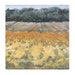 Landscape Painting Autumn Field and treeline, Small Original Oil on wood panel 8x8 inches Canada