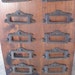 Set of Ten Cast Iron Victorian Drawer Pulls - Vintage Hardware