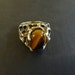 Abstract Sterling Silver and Tigers Eye Ring size 5