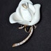 vintage KJL White Rose brooch