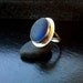 SALE SALE----- Sea Glass Ring Big cobalt blue in Sterling and Fine silver 25% OFF with coupon code