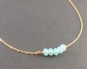 Pacific Opal crystal 14K Gold filled Necklace - minimal simple everyday jewelry