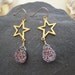 Sparkle Titanium Druzy Peacock & Star Earrings