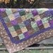 Lap Quilt - Moda - Holly Taylor -Cutting Corners - Dragonfly Summer Fabric Line- Northwoods Brown Purple Green - Minky BackingHandmade Quilt