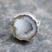 White geode ring / Geode Druzy Ring / White druzy sterling silver ring / White druzy ring