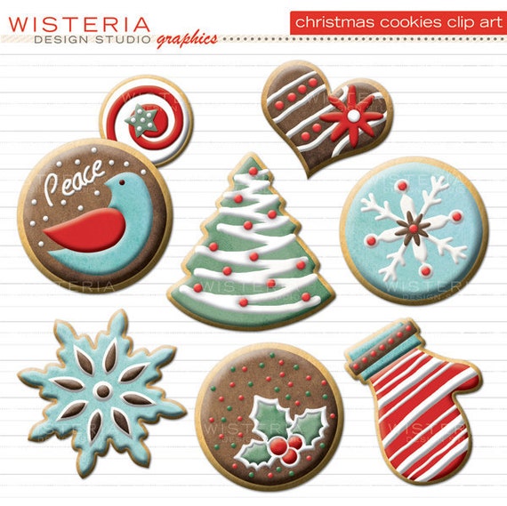 Items similar to Christmas Cookies Clip Art - Christmas ...