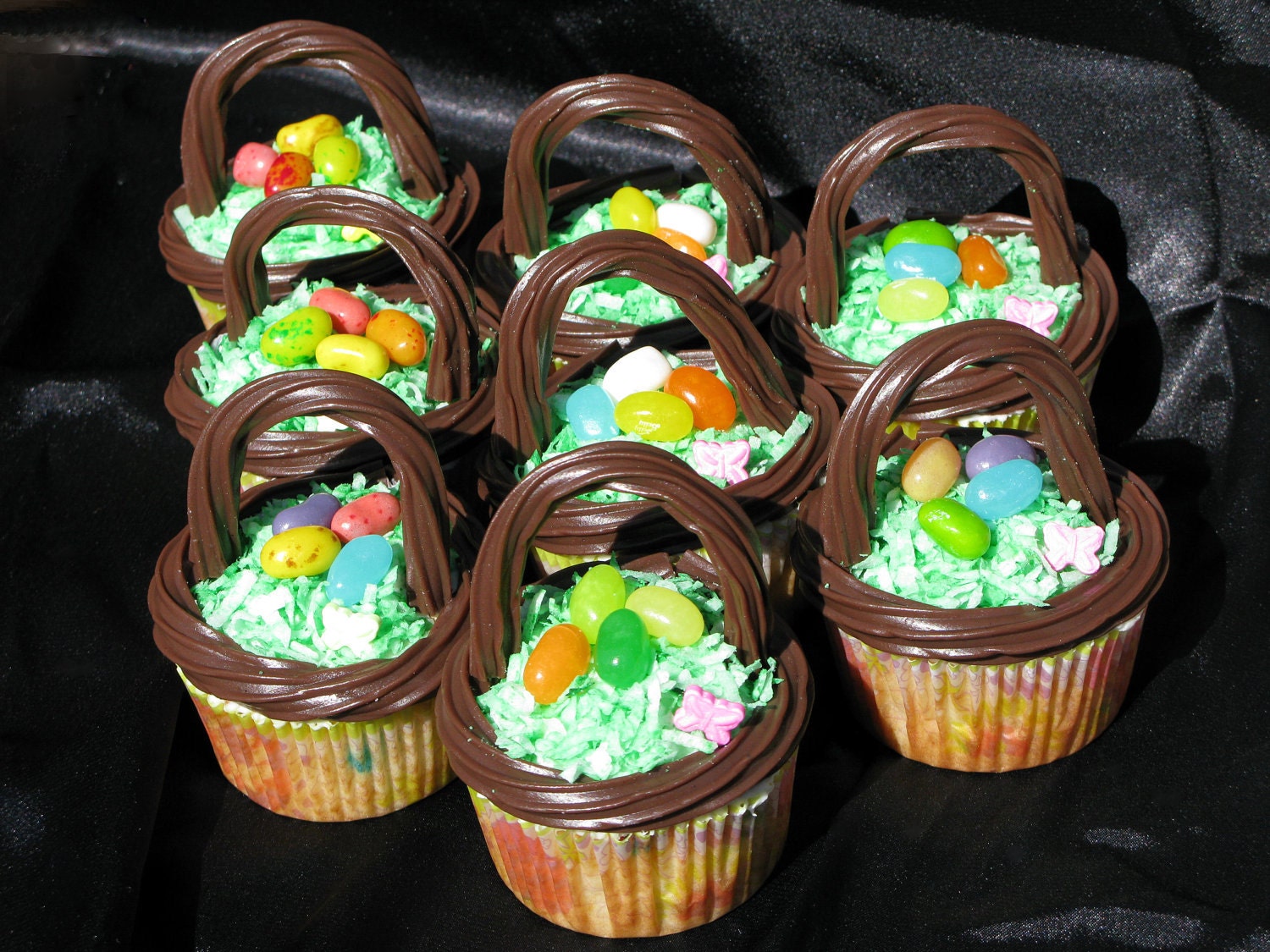 Easter Basket Cupcakes Local pick up/delivery only by GeekyGecko