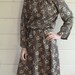 Vintage Boho Floral Print Dress XS Small Medium 70s