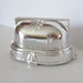 Vintage Ring Box Shiny Silver Chrome Plastic Art Deco Box