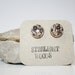 Stud wood Earrings black floral , reclaimed wood earrings, nature lover, nature gift, eco-friendly, unique gift for her
