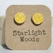 Stud wood Earrings spring jewelry yellow polka dot eco fashion earrings nature lover nature gift eco-friendly unique gift for her