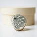 Cocktail ring black floral adjustable ring geometric pattern delicate jewelry eco fashion Chunky ring minimalist jewelry