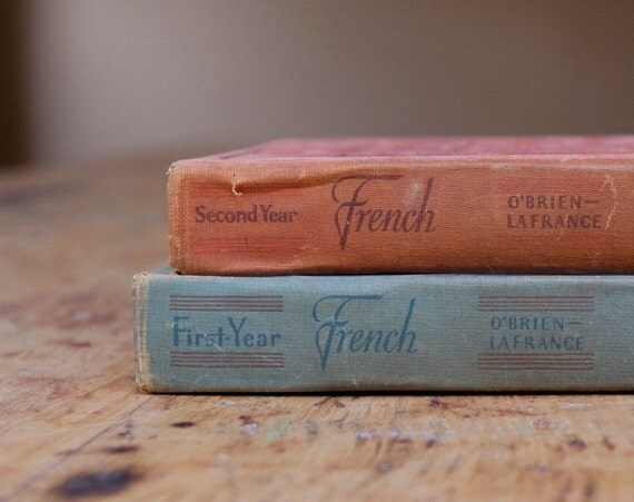 SALE / Vintage French Lesson Books