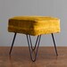 Mid-Century Modern Hairpin Leg Ottoman or Stool