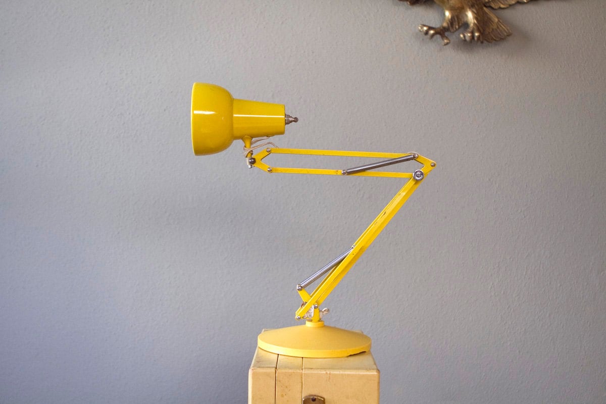 Yellow Architect's Lamp Adjustable Table Top Task Light