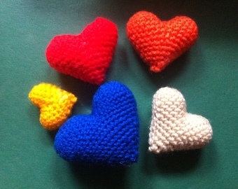 Sweet colorful Hearts - 3 different sizes - crochet pattern / PDF pattern Instant Download
