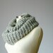 Knitting Cowl Scarf Neck Warmer, Grey yarn color - Handmade knit winter-fall women accessoriesREADY TO SHIP