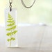 Real Pressed Fern Leaf necklace - botanical handmade jewelry - Cystopteris montana