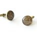 Real Leaf Cufflinks - brown unusual resin cuff links - Siberian pear