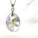 Viola Flower Necklace - real blue lavender flowers in resin - Violet viola canina
