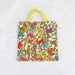 butterfly, butterflies, summer garden tote bag, small tote purse made from vintage napkins with pink orange yellow blue green butterflies