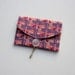 Dragonfly Business Card Case, Purple Fabric Wallet, Gift Card Holder