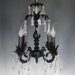Custom Black Chandelier Lighting, Light Fixture, Shabby Chic Lighting Chandelier