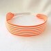 Orange Striped Headband, Stretchy Headband, Tangerine Orange Headband