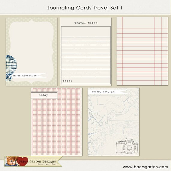 Printable Travel Journal Cards | instant download printable journaling cards travel by Printable Travel Journal Cards | instant download printable journaling cards travel by