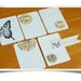 SALE 50% OFF Journaling Cards "Butterflies" Set 2 - Project Life - Scrapbooking - Handmade - Handstamped
