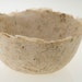 Cream Fawn Decorative Bowl handmade paper papier mache with bark fragments