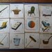 Multilingual Flash Card French Antique Childrens Game with Bingo Sheet Gun