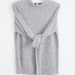Vintage Soft Knit Grey Sweater with 1950s Rhinestone Cuffs SALE