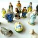 Vintage French miniature figurines. Feves .Provence .Miniature Santons .Collectibles .Supplies .