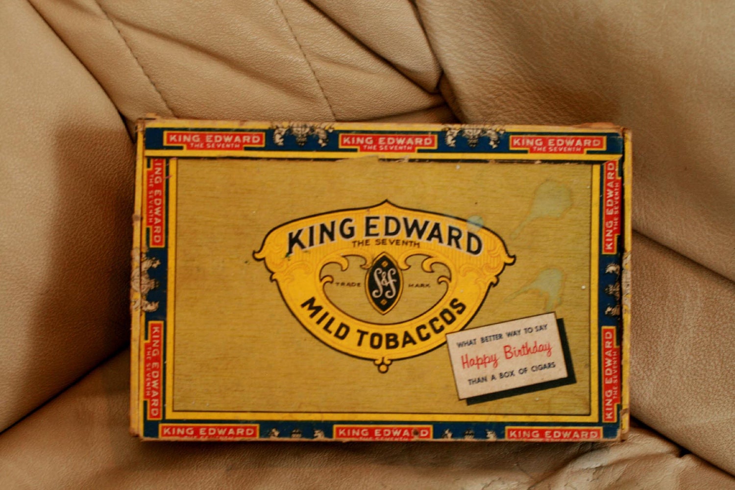 King Edward Cigar Box Vintage Cigar Box 1950 Era Vintage   Il Fullxfull.338865468 