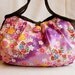 Pink Purse Japanese Fabric Bag Handbag Small Purse Evening Bag Kimono Cotton Floral Fabric Pink Purple In Stock