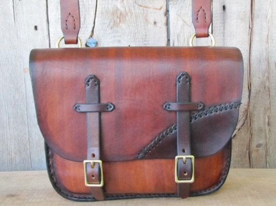 Field Bag Double buckle leather bag